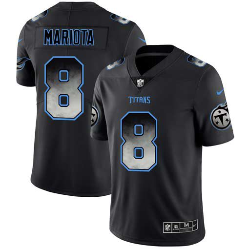Men Tennessee Titans #8 Mariota Nike Teams Black Smoke Fashion Limited NFL Jerseys->minnesota vikings->NFL Jersey